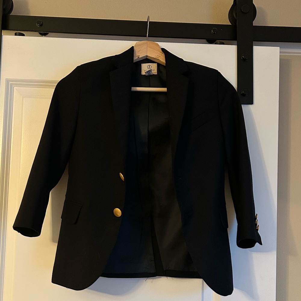 Kids Navy blazer with gold buttons from lands end lined great condition